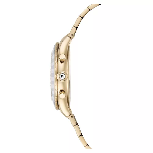 Swarovski női karóra pezsgőarany acél szíj kristály lünetta