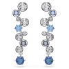 Swarovski Con­stella fülbevaló – kék és fehér cirkónia csepp, ródiumozott