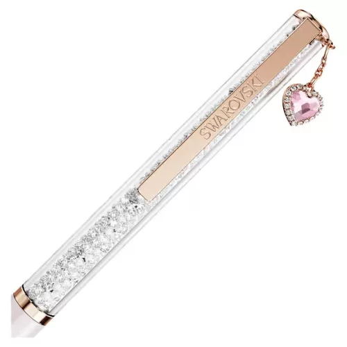 Swarovski Crystalline golyóstoll rózsaszín szív dísszel és kristályokkal