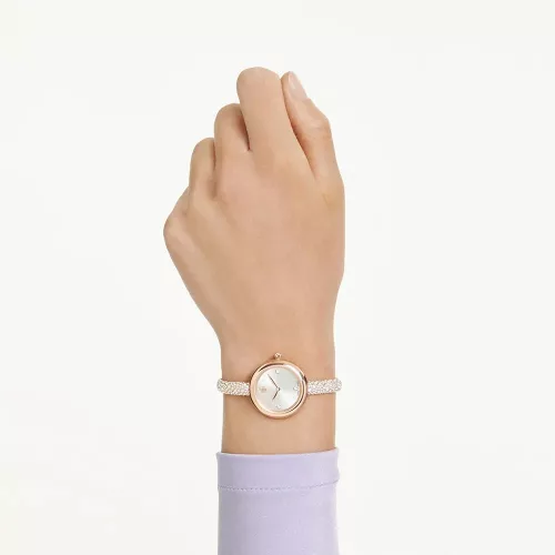 Swarovski Matrix 5715028 női karóra ezüst-rózsaarany kristályos szíjjal