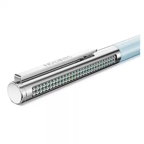 Swarovski Matrix Tennis golyóstoll kék kristályokkal és krómozott részletekkel
