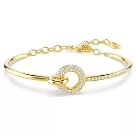 Swarovski Dextera női karkötő fehér kristályokkal és arany bevonattal