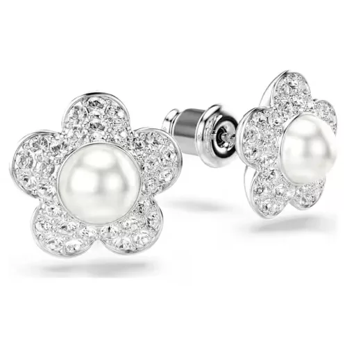 Swarovski Ariana Grande kristályos virág bedugós fülbevaló gyönggyel