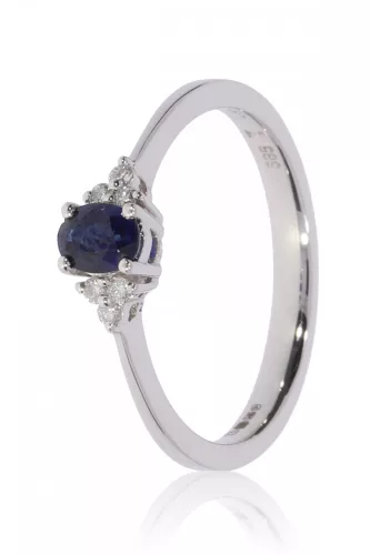 Fehér arany gyémánt köves gyűrű 58231