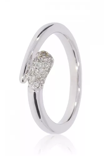 Fehér arany gyémánt köves gyűrű 58397