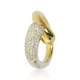 Sárga-Fehér arany gyémánt köves gyűrű 58678