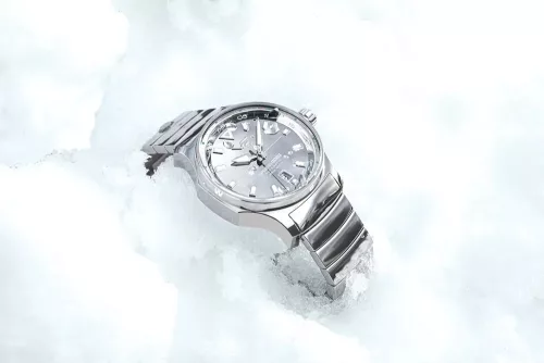 Vostok-Europe jeges hópehlyes számlapos automata 595A773 karóra jég fémszíj