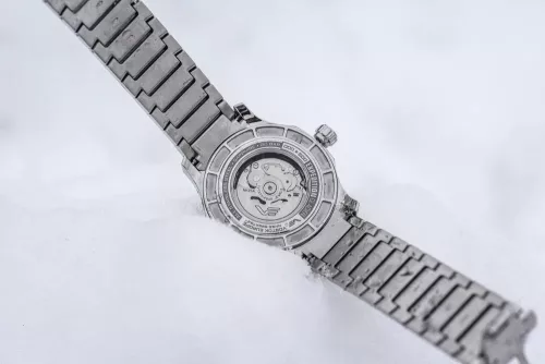 Vostok-Europe jeges hópehlyes számlapos automata 595A773 karóra szilikon szíj