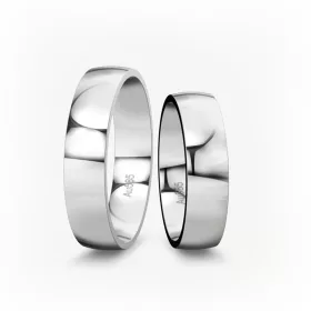 5 mm-es Fehér arany Karikagyűrű pár VD01F