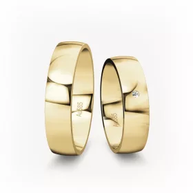 5 mm-es Sárga arany Karikagyűrű pár VD02S
