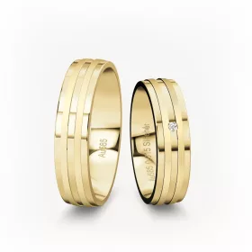 5 mm-es Sárga arany Karikagyűrű pár VD03S