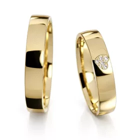 5 mm-es Sárga arany Karikagyűrű pár VD24S