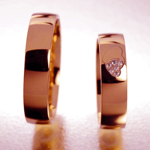 5 mm-es Vörös arany Karikagyűrű pár VD24V