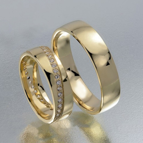 5 mm Sárga arany Karikagyűrű pár VD26S