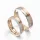 5 mm Vörös-Fehér arany Karikagyűrű pár VD13VF