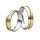 5mm Sárga-Fehér arany Karikagyűrű pár HM 46050