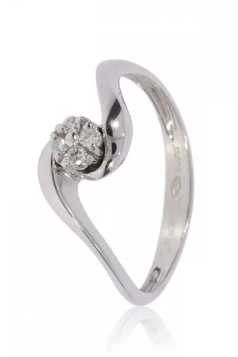 Fehér arany gyémánt köves gyűrű 61377