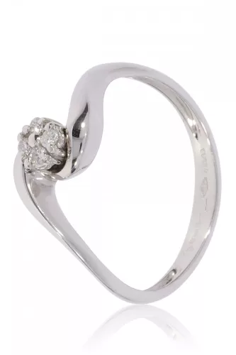 Fehér arany gyémánt köves gyűrű 61377