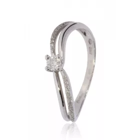 Fehér arany gyémánt köves gyűrű 61378