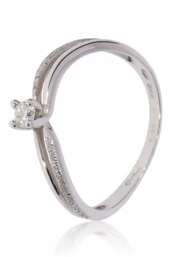 Fehér arany gyémánt köves gyűrű 61378