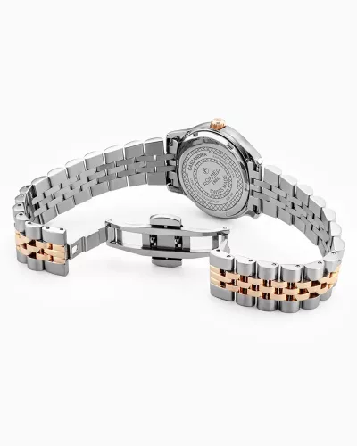 Roamer Cassandra Diamond 626847 49 89 20 női karóra két-színű acél karkötővel