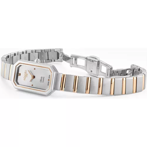 Roamer noi karora 18x29 mm bicolor acel szij ezust szamlap gyemant