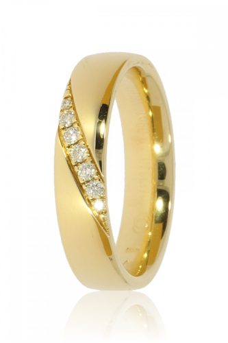 Sárga arany gyémánt köves gyűrű 64165