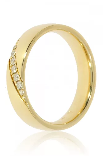 Sárga arany gyémánt köves gyűrű 64165