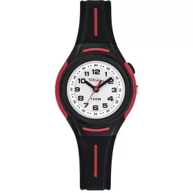 Tekday 654674 gyerek karóra – kék tok, fehér számlap, szilikon szíj