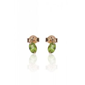 Vörös arany peridot köves stekkeres fülbevaló 66210
