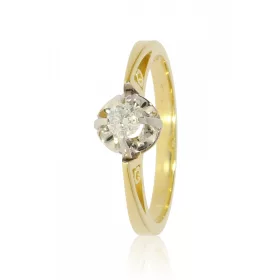 Sárga arany gyémánt köves gyűrű 66280