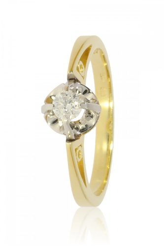 Sárga arany gyémánt köves gyűrű 66280