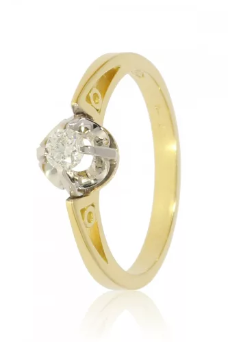 Sárga arany gyémánt köves gyűrű 66280
