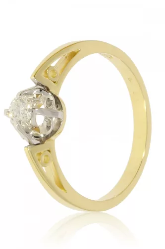 Sárga arany gyémánt köves gyűrű 66280