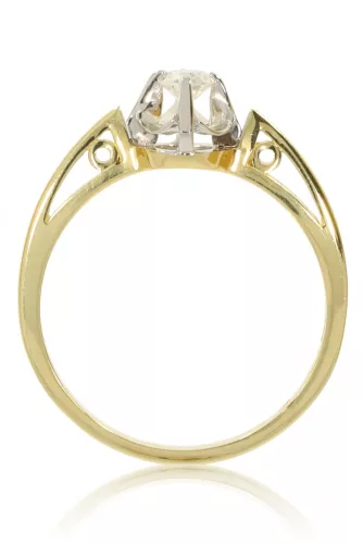 Sárga arany gyémánt köves gyűrű 66280