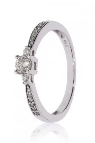 Fehér arany gyémánt köves gyűrű 67685