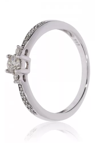 Fehér arany gyémánt köves gyűrű 67685