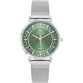 GO Mademoiselle női karóra – ezüst tok, zöld számlap, cirkónia díszítés