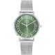 GO Mademoiselle női karóra – ezüst tok, zöld számlap, cirkónia díszítés