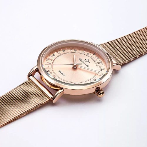 GO 695600 női karóra rozé arany acél szíjjal