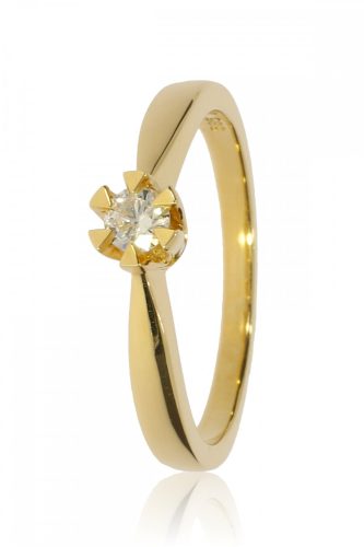 Sárga arany gyémánt köves gyűrű 69916