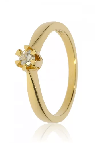 Sárga arany gyémánt köves gyűrű 69916