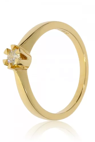 Sárga arany gyémánt köves gyűrű 69916