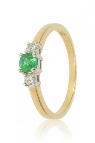 Sárga-Fehér arany gyémánt köves gyűrű 69980