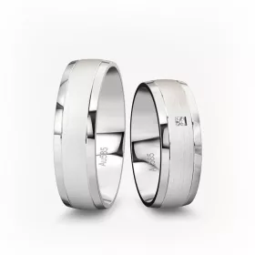 6 mm-es Fehér arany Karikagyűrű pár VD06F