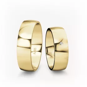 6 mm-es Sárga arany Karikagyűrű pár VD02S