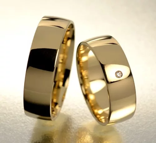 6 mm-es Sárga arany Karikagyűrű pár VD02S