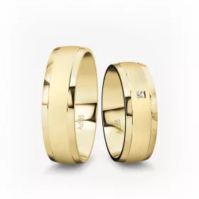 6 mm-es Sárga arany Karikagyűrű pár VD06S