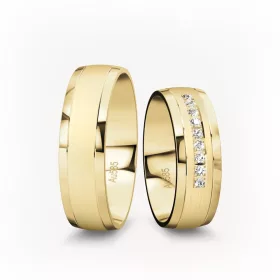 6 mm-es Sárga arany Karikagyűrű pár VD08S