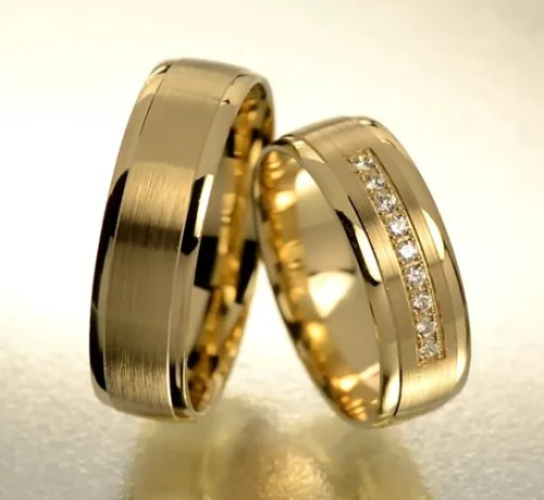 6 mm-es Sárga arany Karikagyűrű pár VD08S